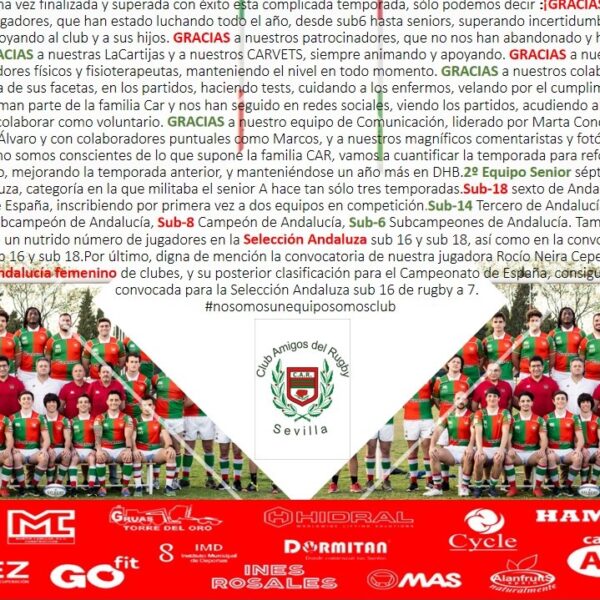 Gracias Amigos. Gracias CAR